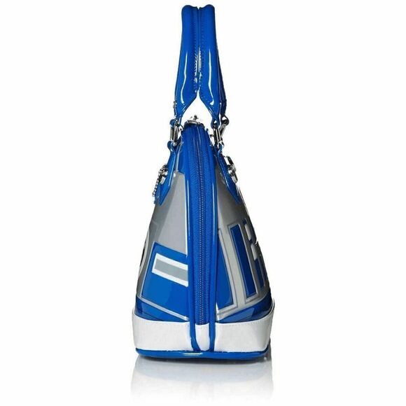 Loungefly Disney Star Wars R2D2 OG HEART LOGO Metal Plate Satchel Handbag Purse - Picture 3 of 4